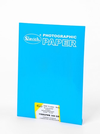 Бумага фотографическая Славич Унибром 160 БП тонкая гладкая глянцевая нормальная 10х15, 25 листов