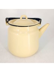 Уценка 25-2370 Чайник эмалированный  3,5 л, Стальэмаль 2с26, без рисунка кремовый