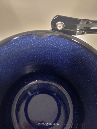 Уценка 25-2296 Чайник эмалированный  2 л, Стальэмаль 1с25с, Голубика синий, с зерном