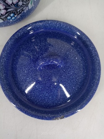 Уценка 25-2296 Чайник эмалированный  2 л, Стальэмаль 1с25с, Голубика синий, с зерном