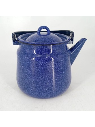 Уценка 25-2284 Чайник эмалированный  3,5 л, Стальэмаль 2с26, без рисунка синий, с зерном