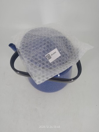 Уценка 25-2284 Чайник эмалированный  3,5 л, Стальэмаль 2с26, без рисунка синий, с зерном