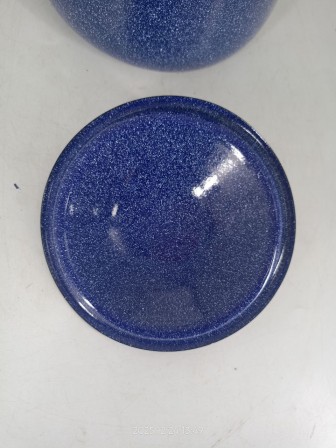 Уценка 25-2284 Чайник эмалированный  3,5 л, Стальэмаль 2с26, без рисунка синий, с зерном