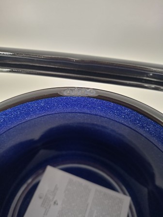 Уценка 25-2380 Чайник эмалированный  3,5 л, Стальэмаль 2с26, без рисунка синий, с зерном