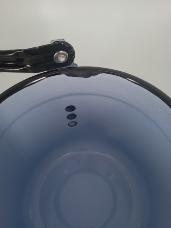 Уценка 26-0699 Чайник эмалированный  2 л, Стальэмаль 2с25, без рисунка серо-голубой