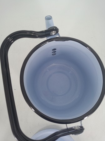 Уценка 26-0699 Чайник эмалированный  2 л, Стальэмаль 2с25, без рисунка серо-голубой