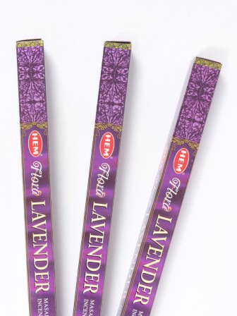 Благовония HEM Масала (Masala) четырехгранники Lavender Лаванда, 3 упаковки по 8 палочек