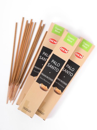 Благовония HEM Масала (Masala) прямоугольник Palo Santo – Frankincense Пало Санто — Ладан, 3 упаковки по 15 грамм