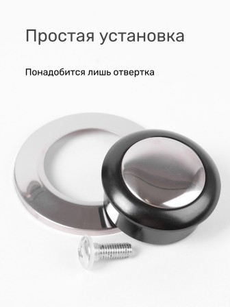 Ручка к крышке VETTA 5 см, (набор 2 шт), нерж.сталь, полипропилен