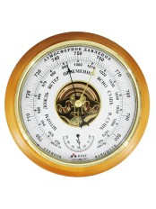 Барометр Утес БТК-СН8 белый с открытой шкалой (корпус-дерево, 210/160 мм)
