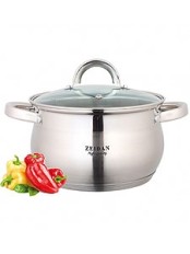 Кастрюля ZEIDAN Z-50239 Barcelona 4л, стекл.крыш, нерж.сталь