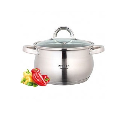 Кастрюля ZEIDAN Z-50239 Barcelona 4л, стекл.крыш, нерж.сталь