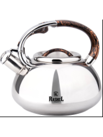 Чайник RASHEL М-7910 3л, нерж. сталь, со свистком