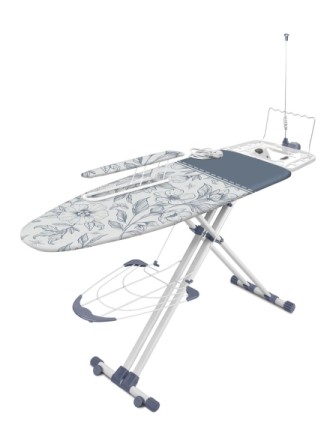 Доска глад. Валенсия 2 НВТ2/1 тефлон, Серые цветы, на колесах