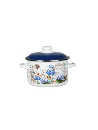 Кастрюля эмалированная 3 л, Стальэмаль 6RD181M, Солнечный день, белоснежный