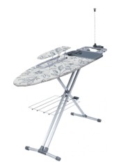 Доска глад. Ника НТ9/1 тефлон Серые цветы, перф.лист,40х122см, удл.