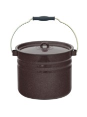 Ведро 9л без деколи С-1221Ц/Рк Коричневый рябчик с крышкой