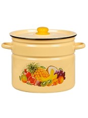 Кастрюля эмалированная 9 л, Стальэмаль 1с200с, Экзотика, кремовый