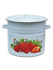 Бак эмалированный 24 л, Стальэмаль 1с29с, Клубника садовая, серо-голубой