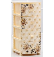 Комод РП-451 Барокко слон.кость, 4 секции, РОССПЛАСТ