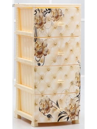 Комод РП-451 Барокко слон.кость, 4 секции, РОССПЛАСТ