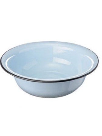 Таз эмалированный 7 л, Стальэмаль 2с23, без рисунка, серо-голубой