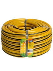 Шланг Гидроагрегат 25м ПВХ 3/4 арм, желтый с черной полосой