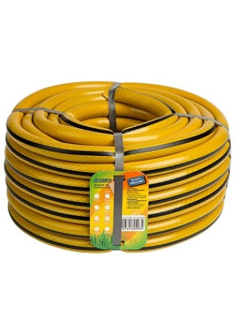 Шланг Гидроагрегат 25м ПВХ 3/4 арм, желтый с черной полосой