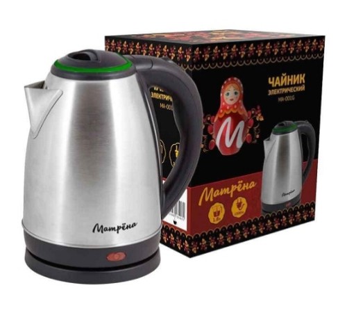 Чайник Матрёна MA-001 зеленый 1,8л, 1,5кВт, нерж.
