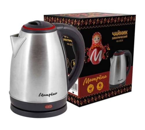 Чайник Матрёна MA-001 красный 1,8л, 1,5кВт, нерж.