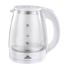 Чайник Добрыня DO-1254W белый , 1,8л, 1,8кВт