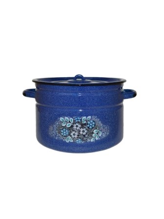 Бак эмалированный 18 л, Стальэмаль 1с31с, Голубика, синий, с зерном