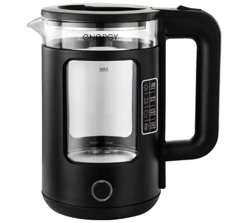 Чайник ENERGY E-256 черный ,1.5л, стекло, пластик