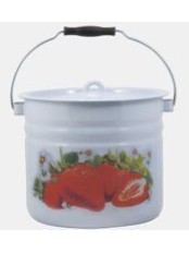 Ведро 12л 1224Ц/4Рб Сочная клубника с крышкой