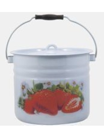 Ведро 12л 1224Ц/4Рб Сочная клубника с крышкой