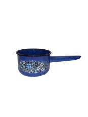 Ковш кухонный эмалированный  1,5 л, Стальэмаль 1с42с, Голубика синий, с зерном