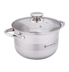 Кастрюля ZEIDAN Z-501072 2,1л, стекл.крыш, нерж.сталь