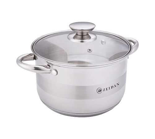 Кастрюля ZEIDAN Z-501072 2,1л, стекл.крыш, нерж.сталь
