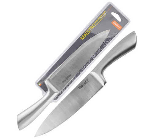 Нож кухонный Mallony MAESTRO MAL-02M поварской 20 см, цельнометаллический