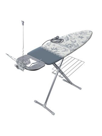 Доска глад. Ника-best НБТ/1 с серыми цветами, тефлон, перф.лист 40*122 ПБ, удл