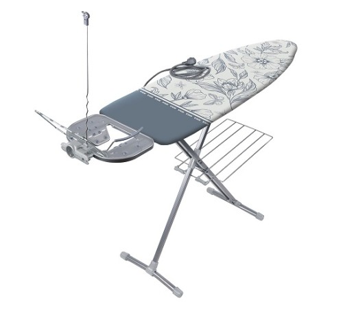 Доска глад. Ника-best НБТ/1 с серыми цветами, тефлон, перф.лист 40*122 ПБ, удл