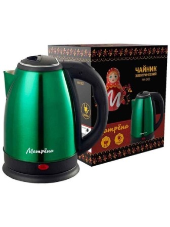 Чайник Матрёна MA-002 зеленый 1,8л, 1,5кВт, нерж.