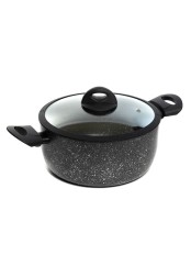 Кастрюля Scovo Hi-Black HB-026 4,2 л, стеклянная крышка, антипригарное покрытие