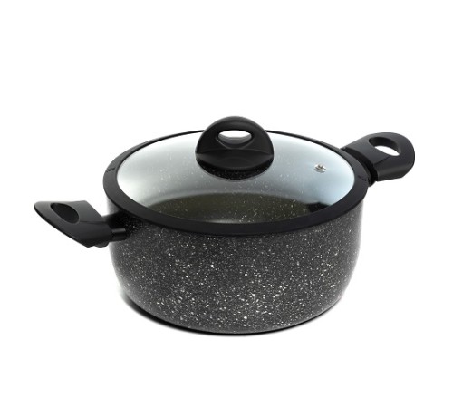 Кастрюля Scovo Hi-Black HB-026 4,2 л, стеклянная крышка, антипригарное покрытие