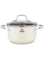 Кастрюля RASHEL Стефани R-306в 3,6л нерж, ст.крышка, покрытие антипригарное гранитное, индукция