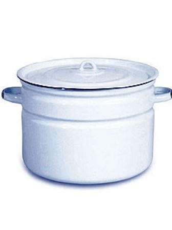 Бак эмалированный 18 л, Стальэмаль 2с31, без рисунка, серо-голубой