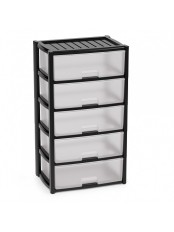 Комод М8764 Колорит 5 секции, черный, широкий Альтернатива