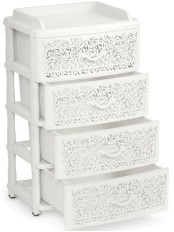 Комод М8890 Аура , 4 секции, белый Альтернатива