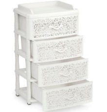 Комод М8890 Аура , 4 секции, белый Альтернатива