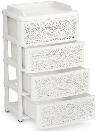 Комод М8890 Аура , 4 секции, белый Альтернатива